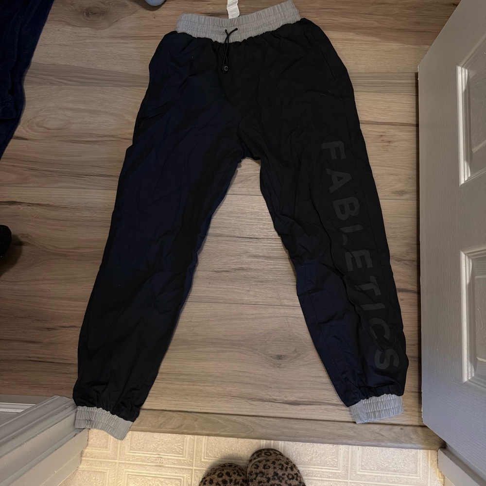 barely there Black Joggers with Gray Waistband